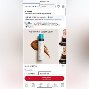 NEW Original Self Tan Classic Bronzing Mousse, 8 oz (Large Tall bottle)